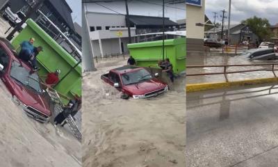 A falta de autoridades, ciudadanos rescatan a conductores arrastrados por corrientes