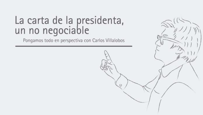 La carta de la presidenta, un no negociable
