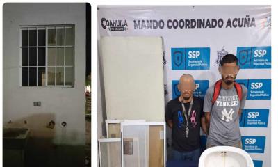 Detienen a dos hombres por robo a casa habitación en Altos de Santa Teresa