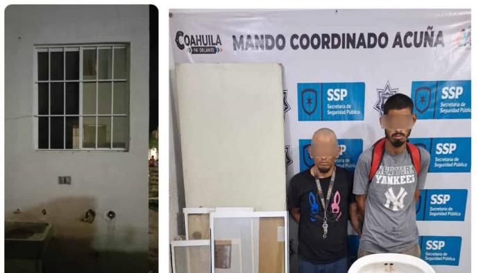 Detienen a dos hombres por robo a casa habitación en Altos de Santa Teresa