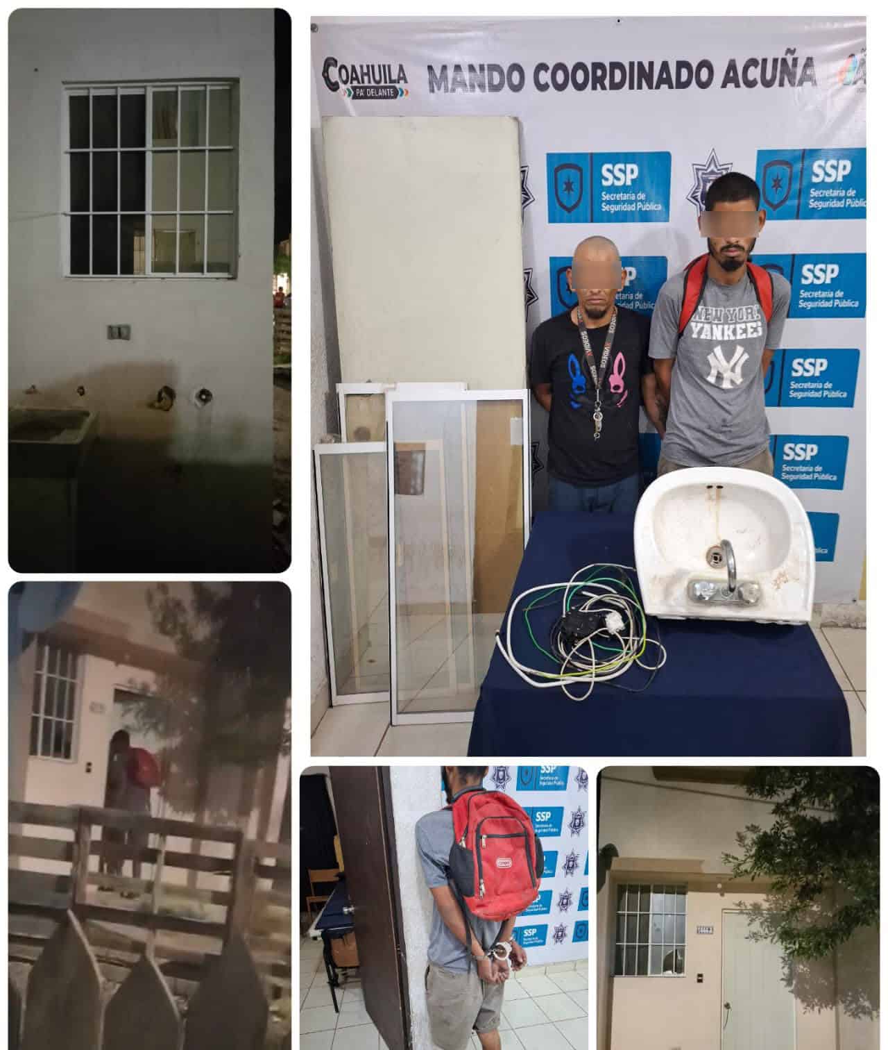 Detienen a dos hombres por robo a casa habitación en Altos de Santa Teresa