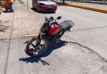 Motociclista resulta  lesionado tras choque