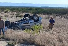 Volcadura en autopista Premier deja a mujer lesionada; moviliza a cuerpos de emergencia