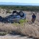 Volcadura en autopista Premier deja a mujer lesionada; moviliza a cuerpos de emergencia