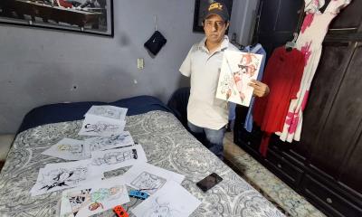 Perdió su brazo; con el que hacía historias