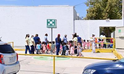 Realiza simulacro guardería del IMSS