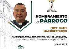 Reportan delicado al Sacerdote Felipe