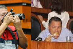 Diputado de Guerrero AMENAZÓ a fotoperiodista por captarlo comiendo