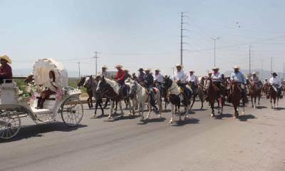 Cabalgata y fiesta en Ejido La Cruz celebran 89 años de historia y comunidad