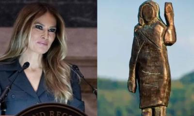 Se roban estatua de Melina Trump en Eslovenia
