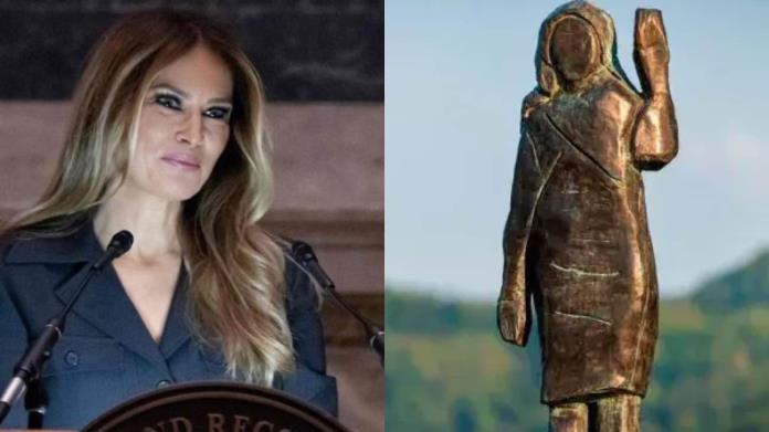 Se roban estatua de Melina Trump en Eslovenia