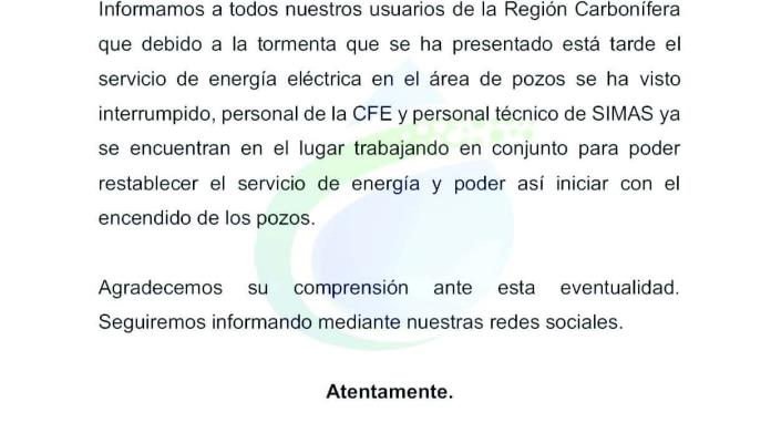 Sin agua más de 50 mil usuarios Sin agua más de 50 mil usuarios