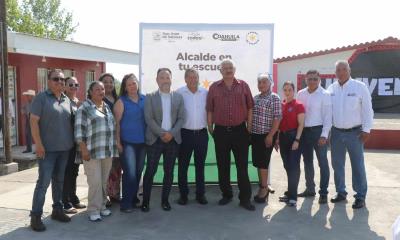 Óscar Ríos anuncia techumbre en escuela Cuauhtémoc de Nueva Rosita