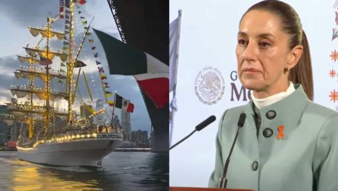 Sheinbaum lamentó accidente del buque escuela Cuauhtémoc