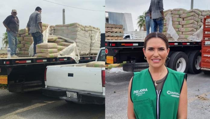 Entregan cemento económico en Sabinas con Mejora Coahuila
