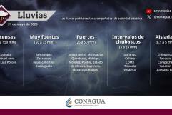 Sistema frontal fuera de temporada traerá lluvias intensas y granizo