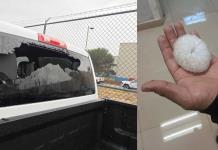 Granizada histórica en Derramadero deja decenas de vehículos dañados