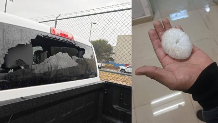 Granizada histórica en Derramadero deja decenas de vehículos dañados