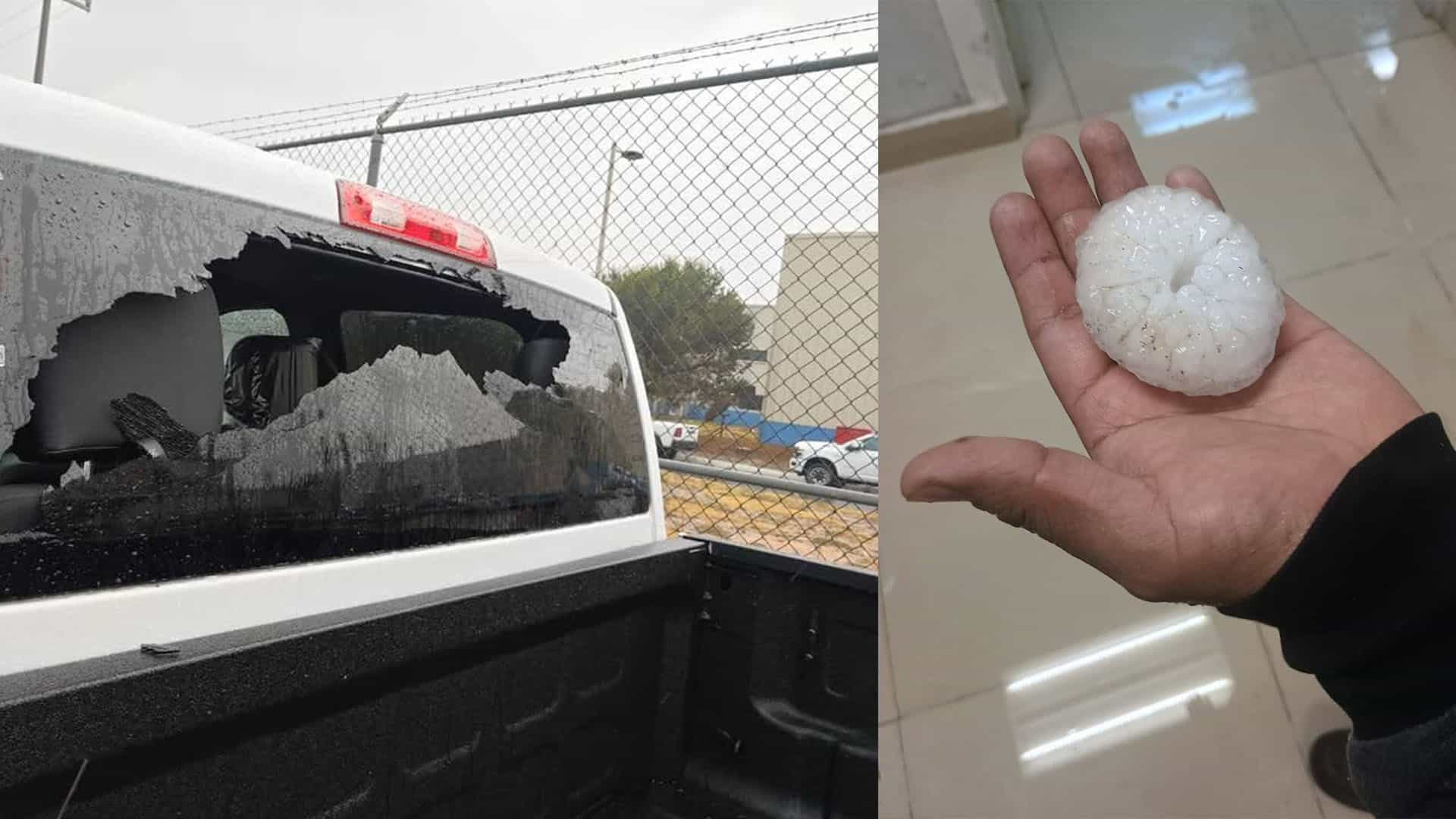Granizada histórica en Derramadero deja decenas de vehículos dañados