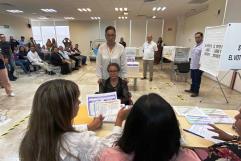 Realizan INE y el IEC simulacro de votación 