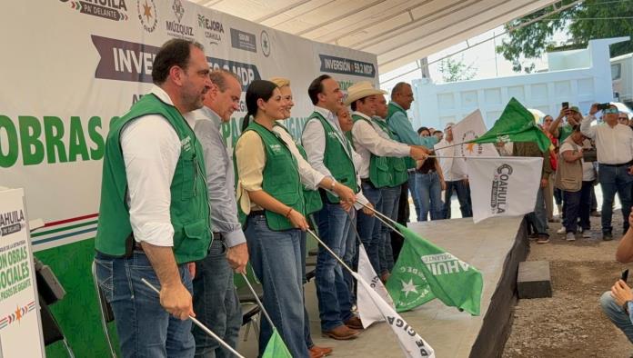 Manolo Jiménez destina 59.2 MDP para obras de infraestructura en Múzquiz