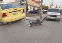 Motociclista resulta lesionado tras choque en Allende