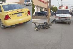 Motociclista resulta lesionado tras choque en Allende