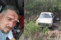 Termina volcado en la carretera 57 por tomar café al volante