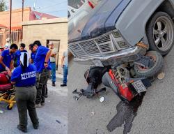 Grave motociclista tras choque en cruce peligroso de Allende