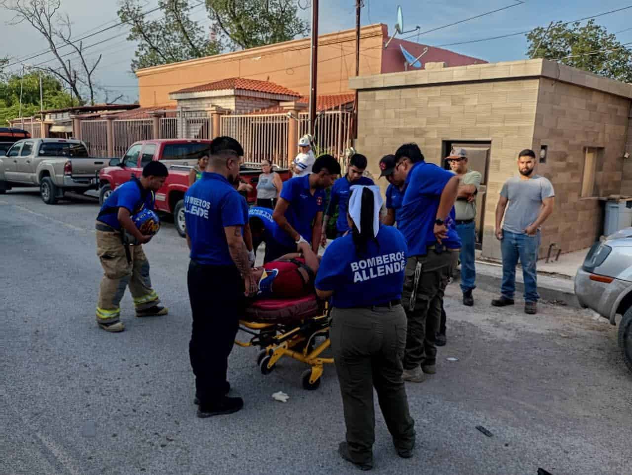 Grave motociclista tras choque en cruce peligroso de Allende