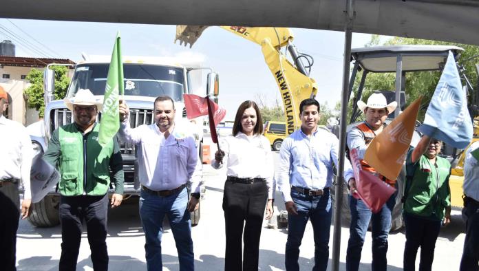 Sari Pérez inicia obra de drenaje en la Zona Centro de Frontera con inversión estatal