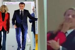 Brigitte Macron da manotazo a Emmanuel Macron en Vietnam