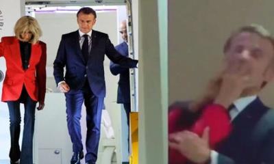 Brigitte Macron da manotazo a Emmanuel Macron en Vietnam