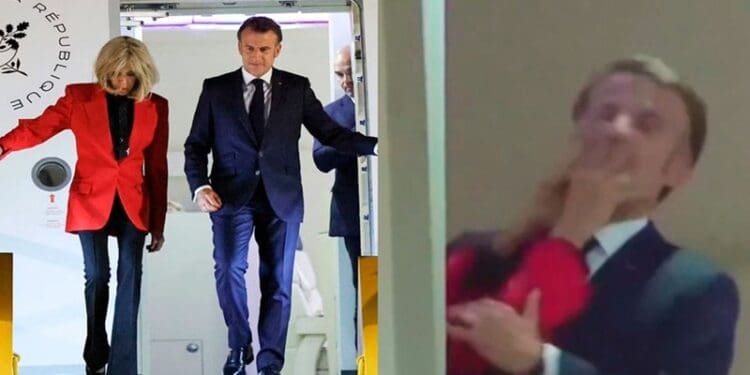 Brigitte Macron da manotazo a Emmanuel Macron en Vietnam
