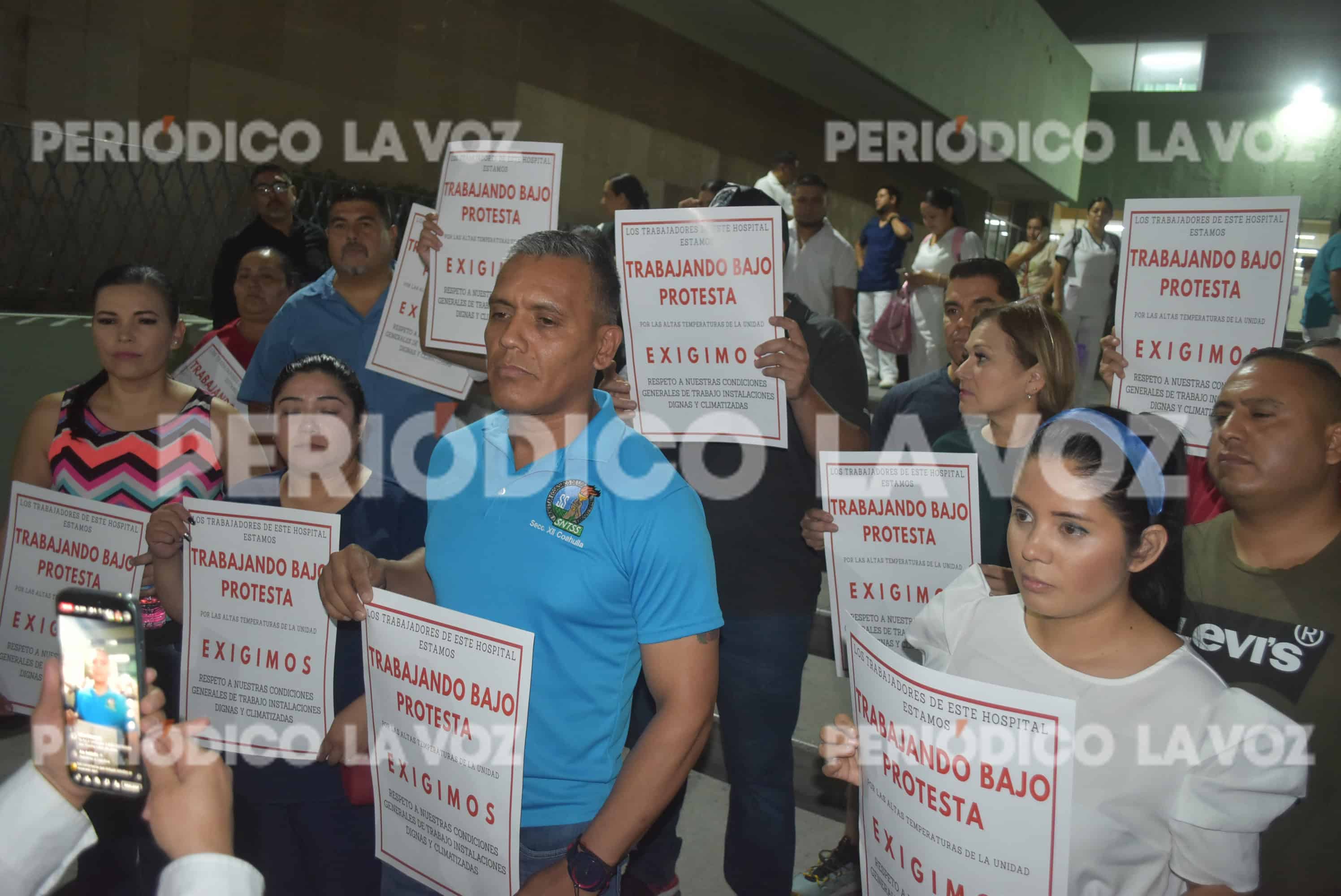 IMSS Monclova: Enfermeros protestan por falla en aire acondicionado en Hospital Zona 7