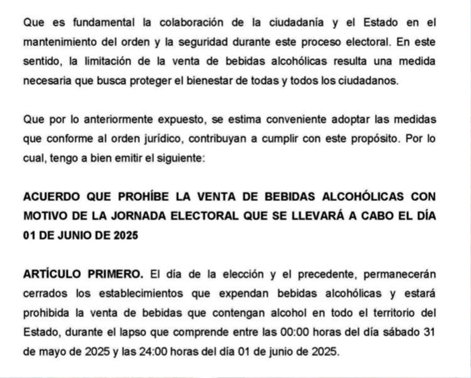 Aplicarán Ley Seca en Coahuila