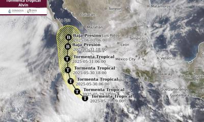 Se forma la tormenta tropical Alvin