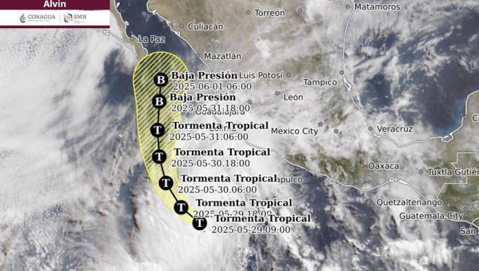Se forma la tormenta tropical Alvin