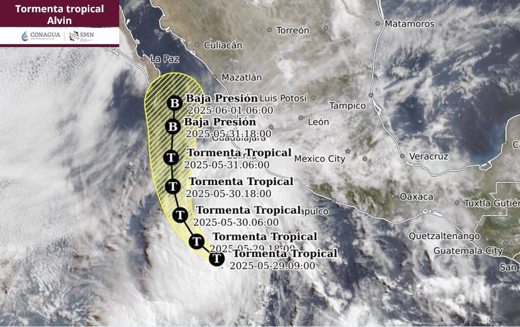 Se forma la tormenta tropical Alvin