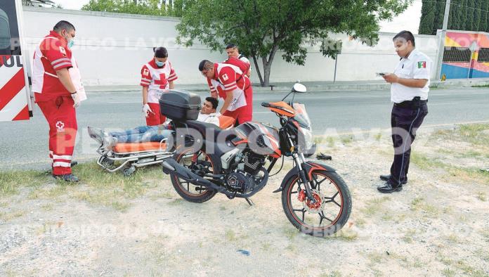Repartidor de Rappi sufre accidente y es hospitalizado tras derrapar en Monclova