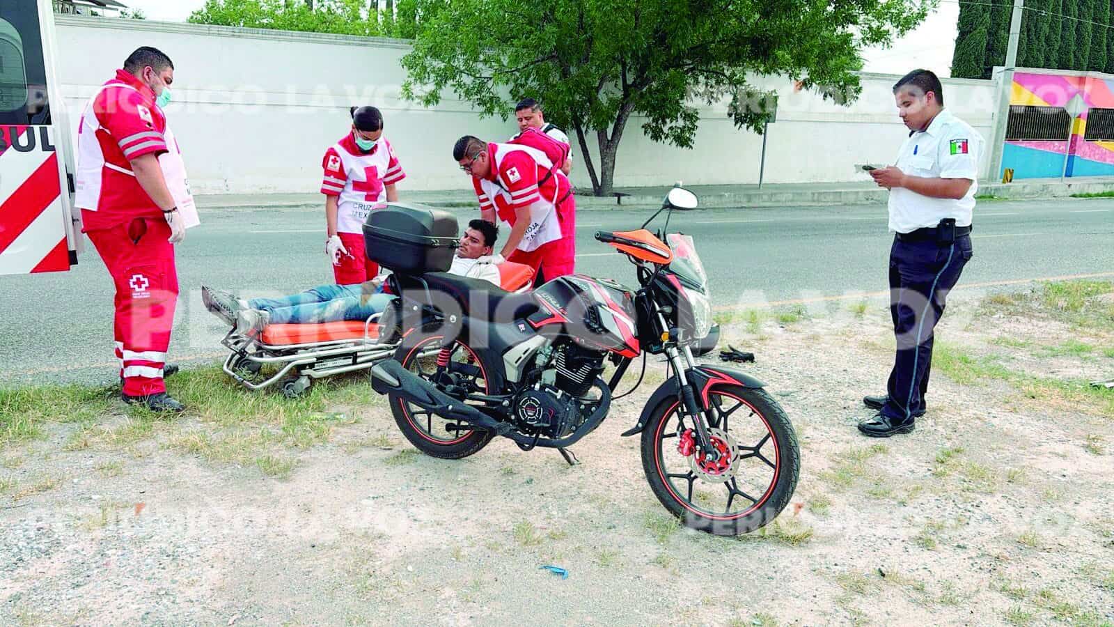 Repartidor de Rappi sufre accidente y es hospitalizado tras derrapar en Monclova