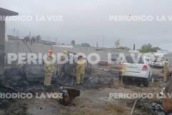 Arde en llamas taller mecánico en Castaños; investigan posible incendio intencional