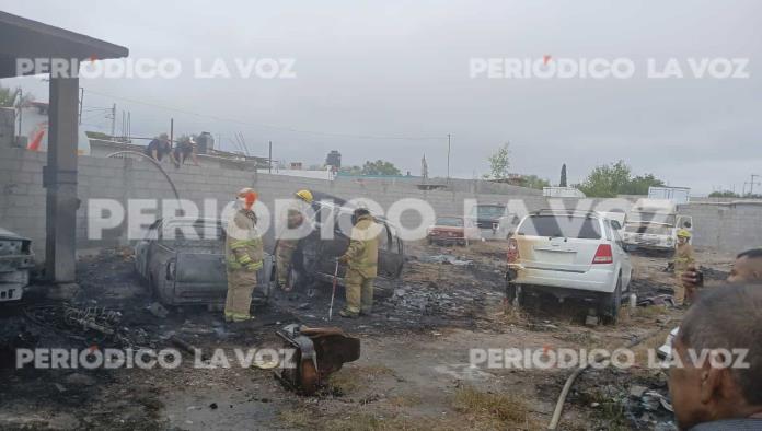 Arde en llamas taller mecánico en Castaños; investigan posible incendio intencional