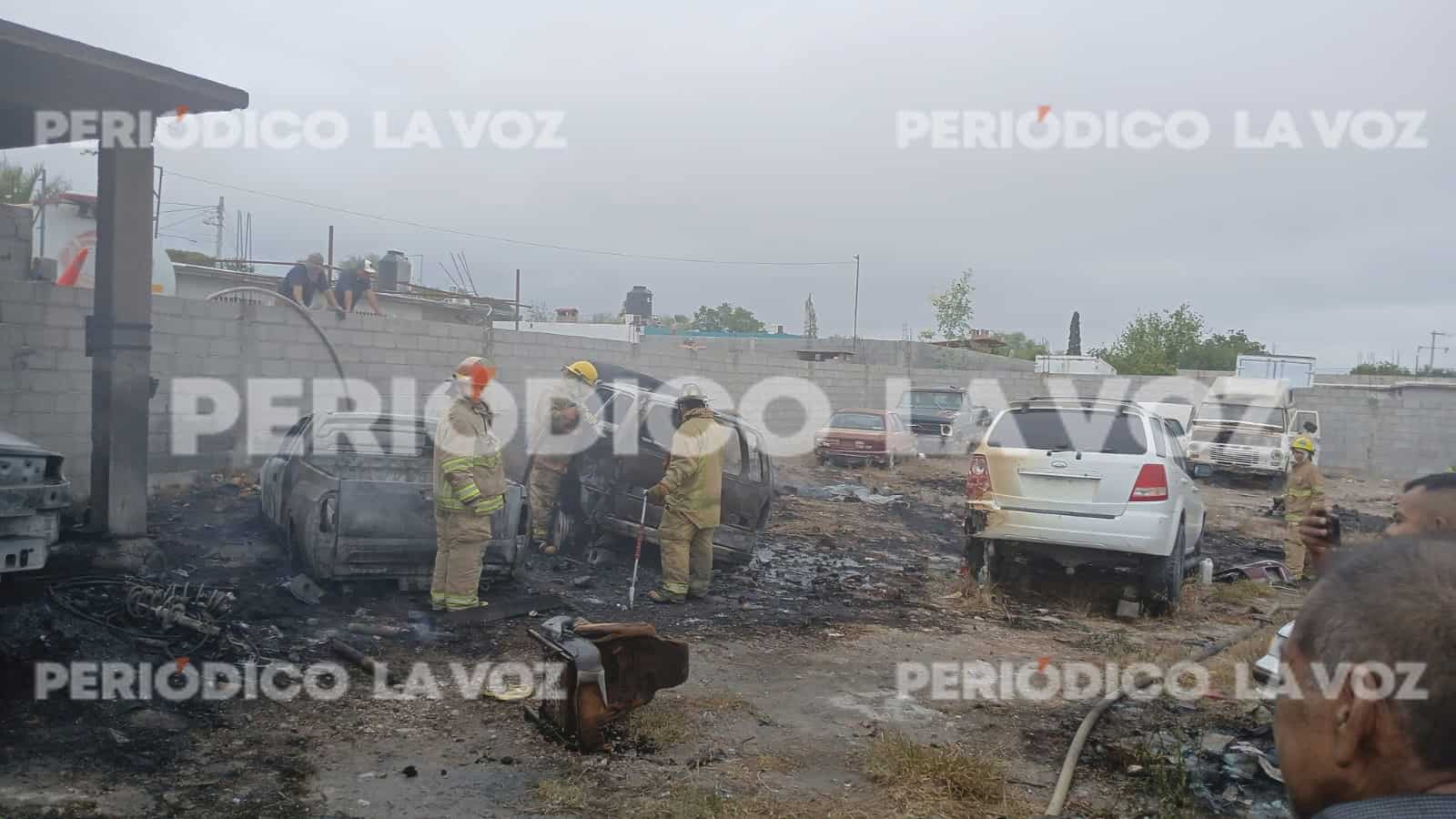 Arde en llamas taller mecánico en Castaños; investigan posible incendio intencional