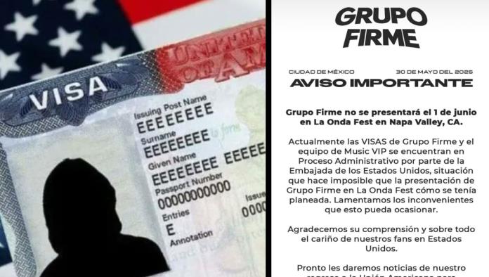 Grupo Firme cancela concierto en California por problemas con la visa