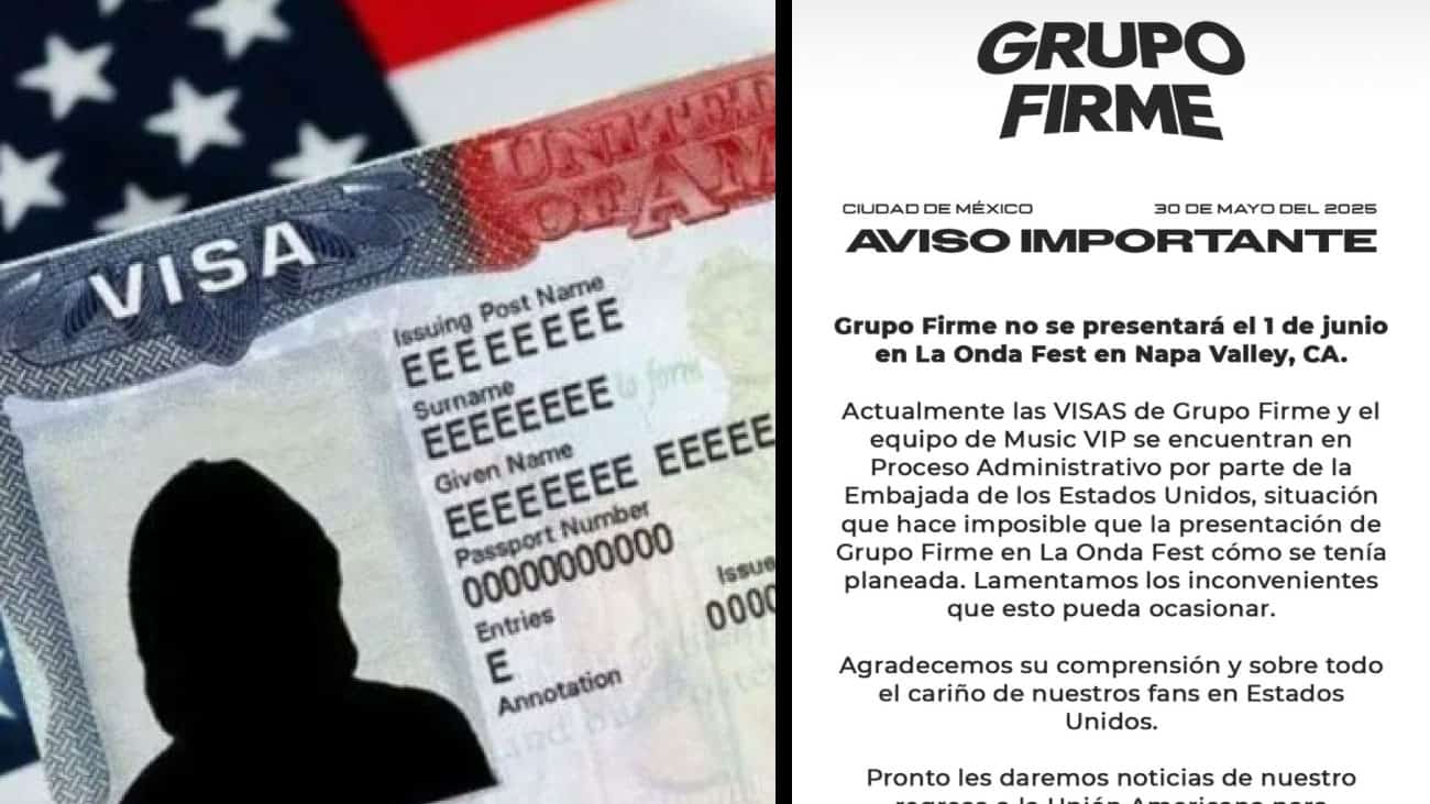 Grupo Firme cancela concierto en California por problemas con la visa