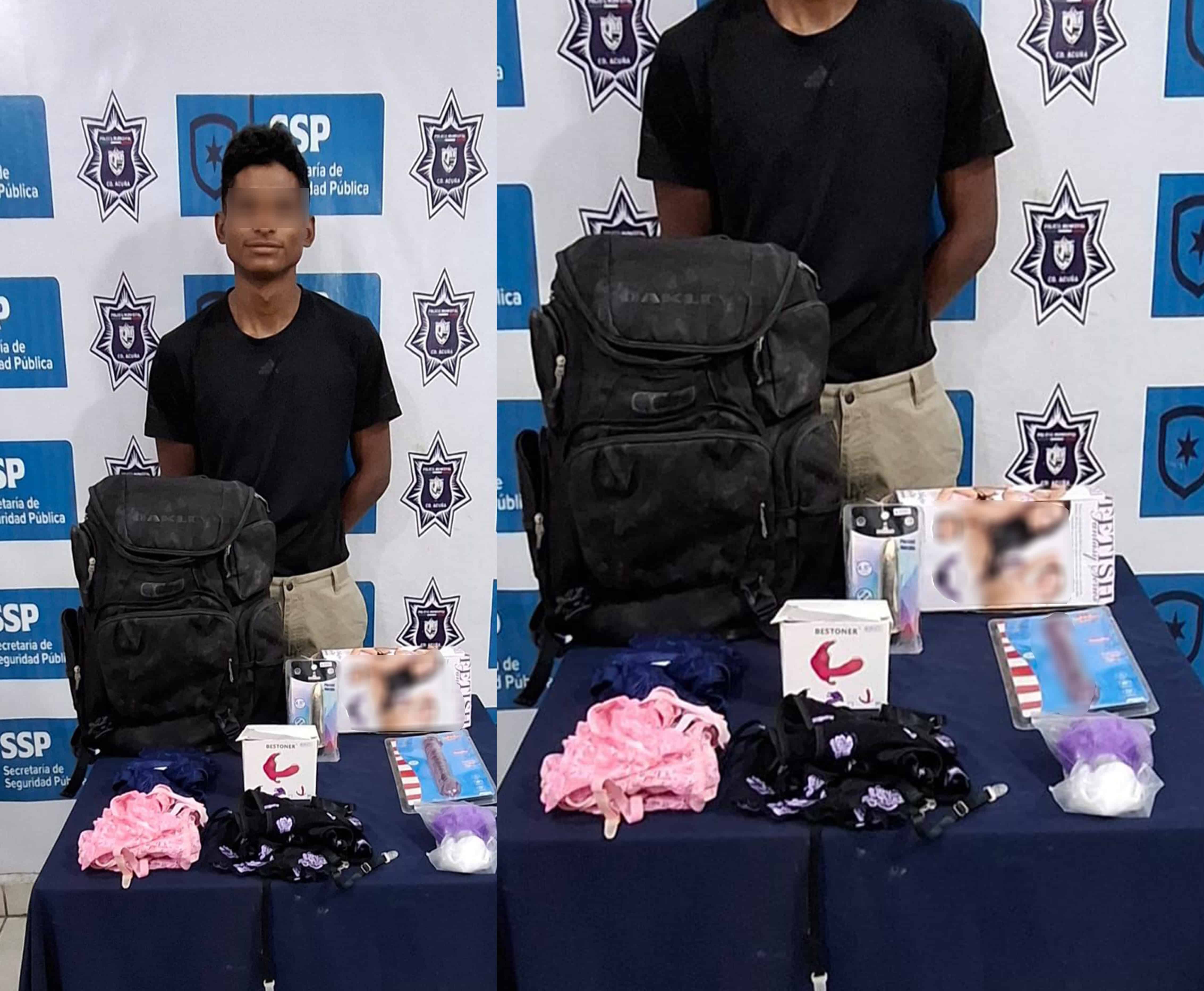 Detenido por robar baby dolls, consoladores y demás en Ciudad Acuña