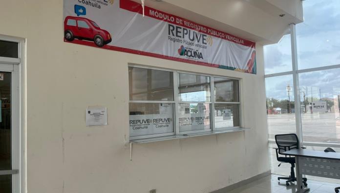 Reactivan trámites de REPUVE en Ciudad Acuña tras pausa