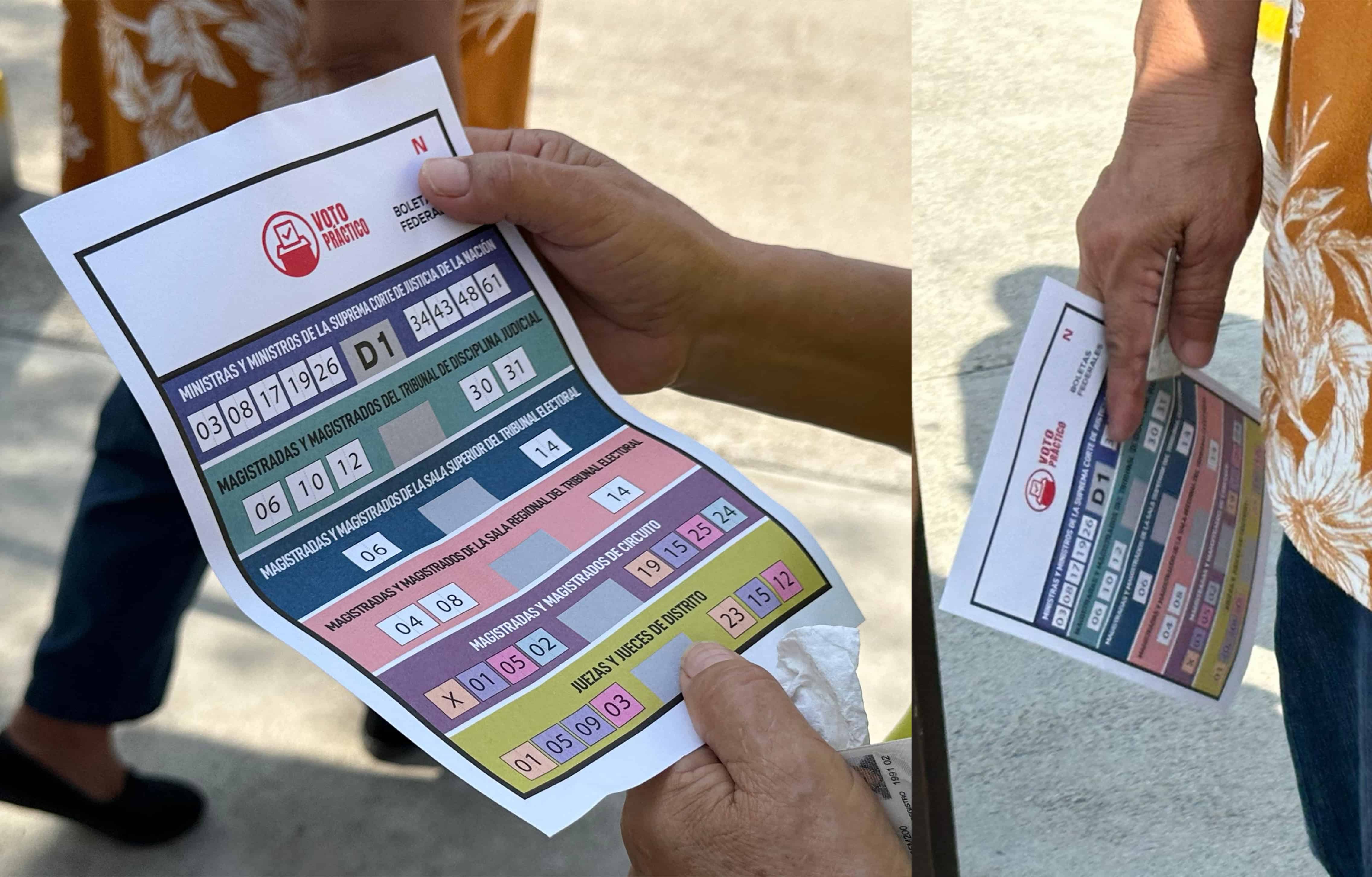 Llegan votantes con "ACORDEONES" a las elecciones del Poder Judicial en Piedras Negras