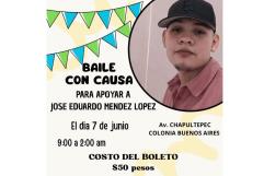 Organizan baile con causa para apoyar a José Eduardo Méndez López